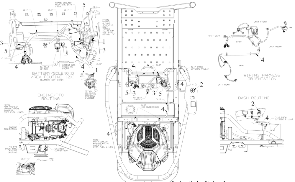 Electrical 1 Diagram and Parts List for ZT2-54KW (17RIEACI010)(2020) Cub Cadet Lawn Tractor
